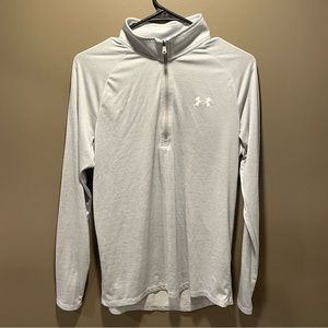 Under Armour Grey Quarter Zip Sweater (Size: S)